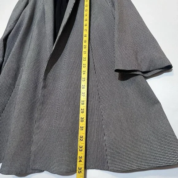 Estelle And Finn Coat Jacket Women's Y2K Size 10 Houndstooth Open Front Pads - Picture 6 of 10